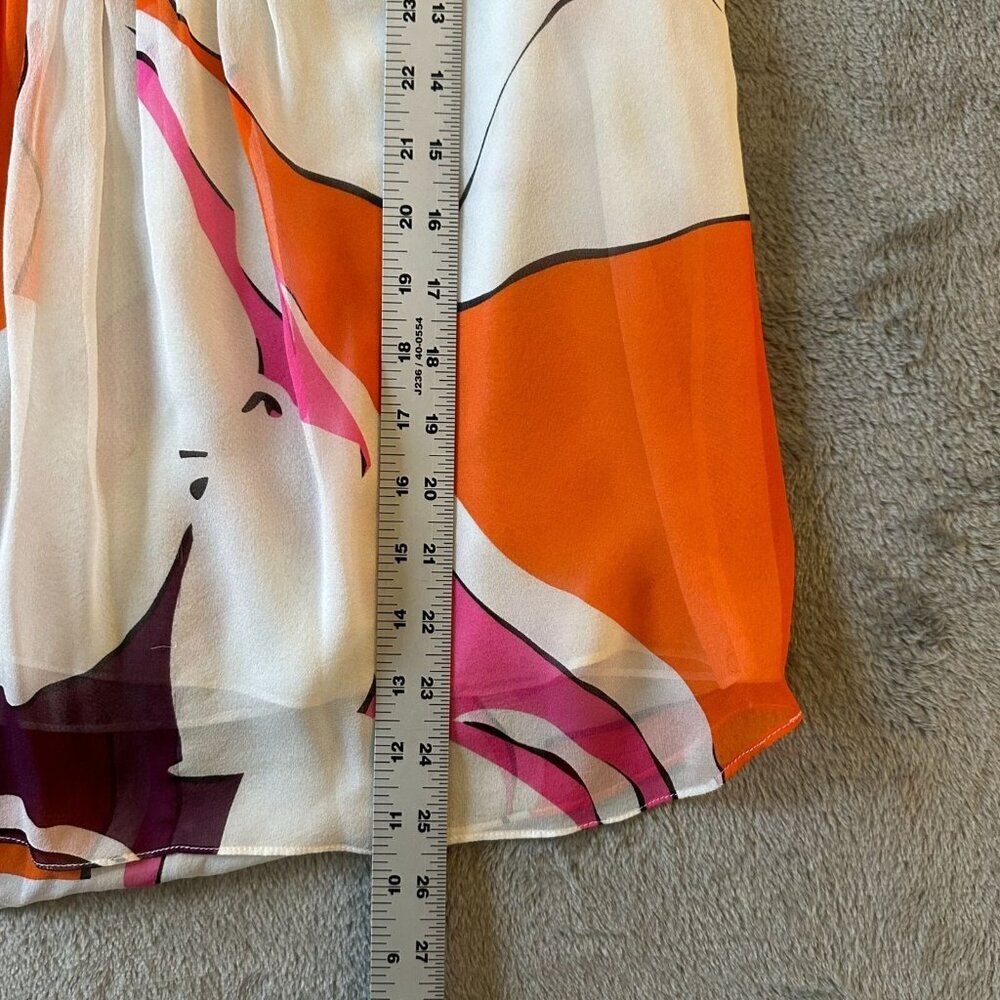 Diane Von Furstenberg Camden Silk Blouse Top Shirt Size 4 XS/S - Picture 3 of 11